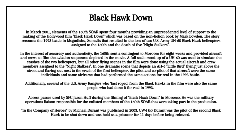 Black Hawk Down United States Army Aviation Museum